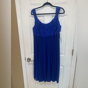 R&M Richards Royal Blue Midi Dress